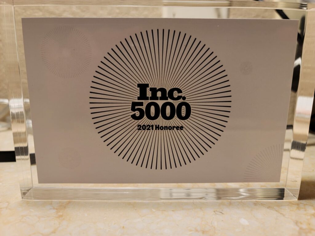 Inc. 5000 List of America’s Fastest Growing Private Companies
