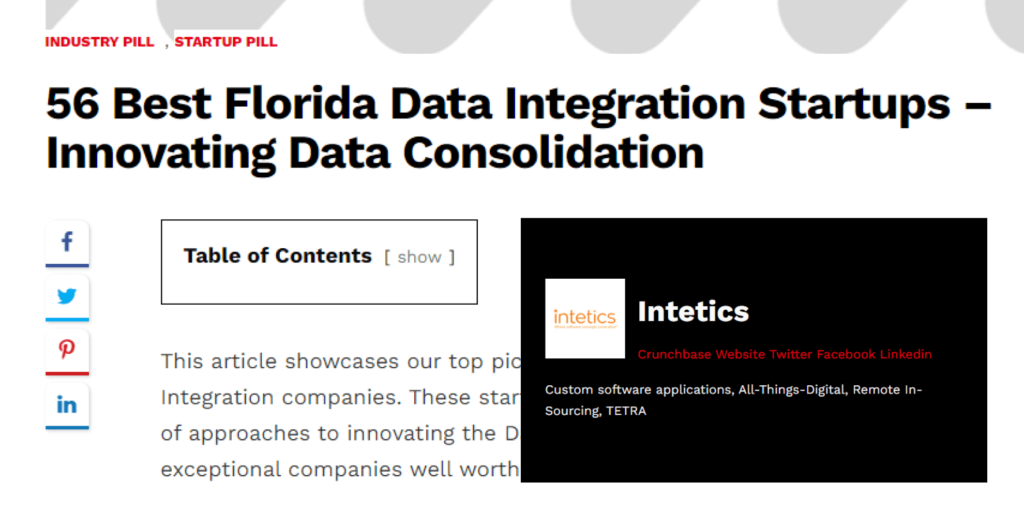 Best Florida Data Integration Startups