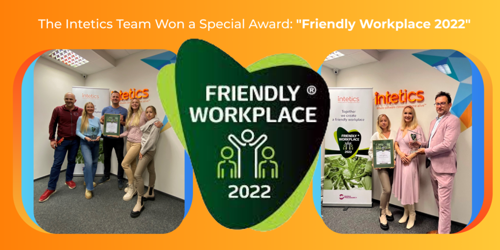The Intetics Team Won a Special Award: "Friendly Workplace 2022"