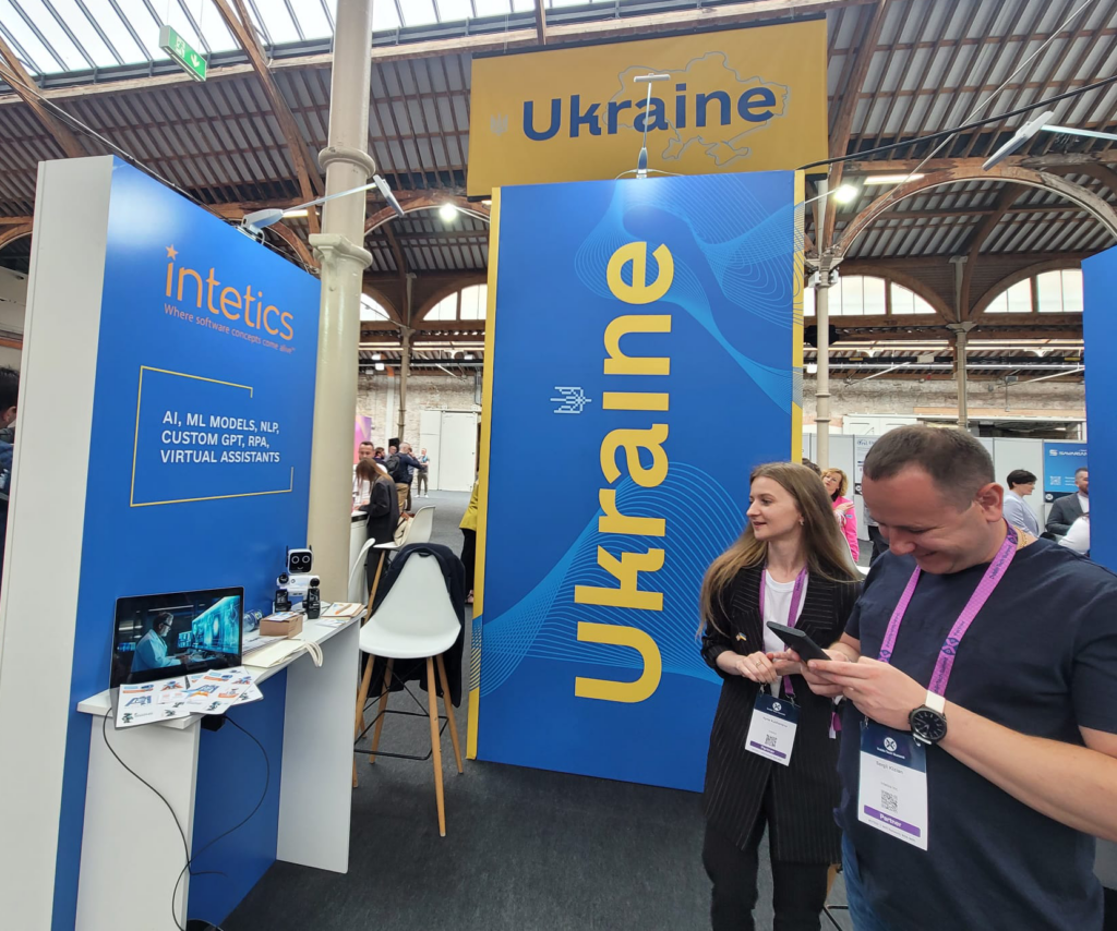 AI Solutions - Intetics at the Ukrainian booth Dublin Tech Summit 2023