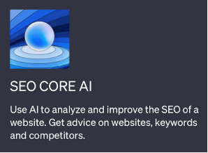 SEO CORE AI Plugin chatgpt for software developers